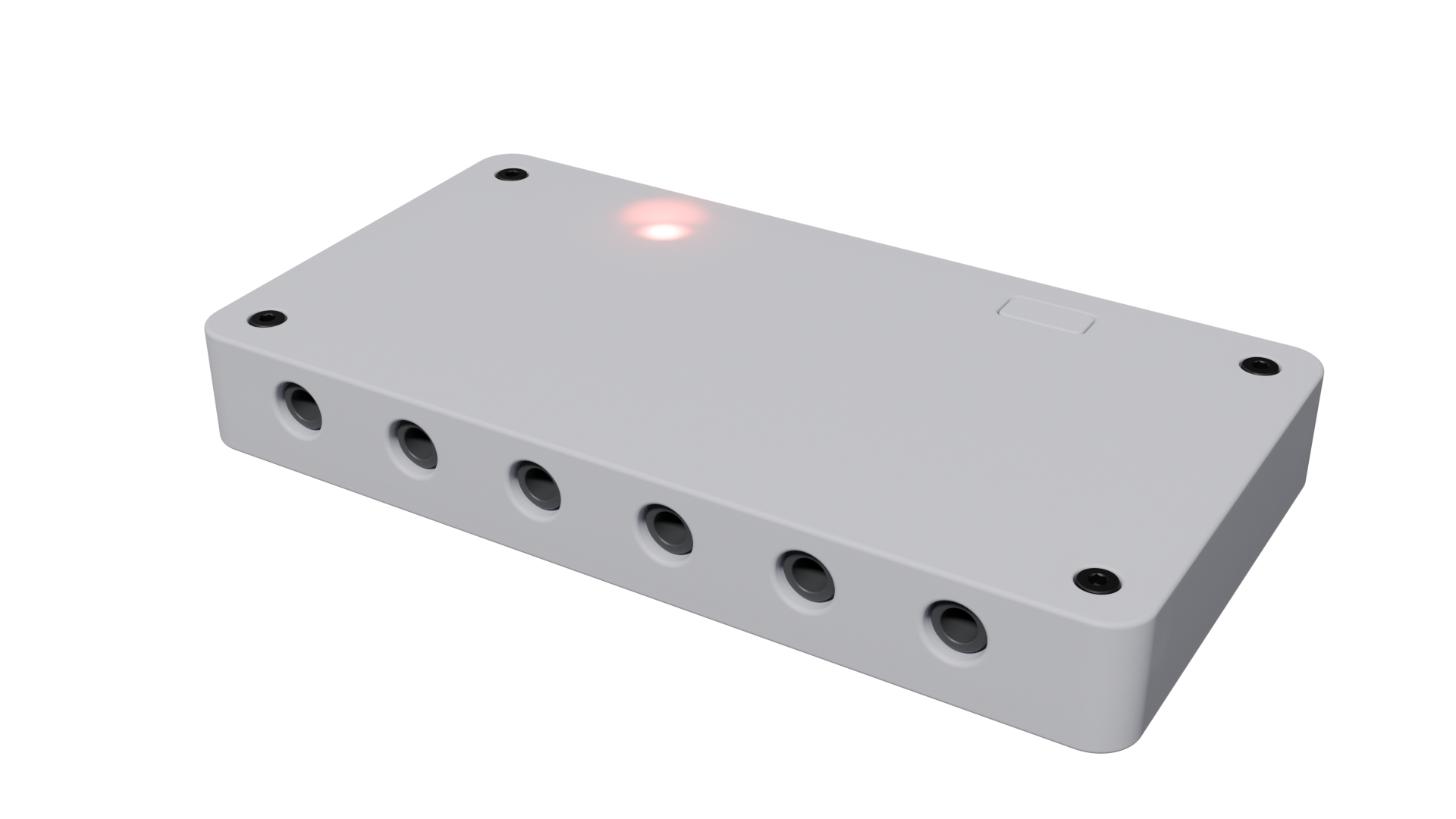 LibreBridge Mini front view showing 6 accessibility ports and USB-C connection